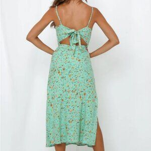 CALIFORNIA DREAMING MIDI DRESS GREEN - Hello Molly